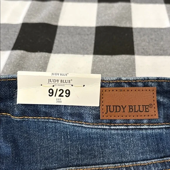 NEW! Judy Blue High Waist Slim Bootcut Jeans Distressed Slit 9/29 x 30 JB88290 - Picture 12 of 14